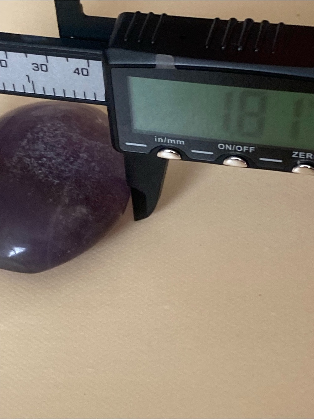 Deep Purple Fluorite Palm Stone Polished Gemstone - Picture 8 of 8